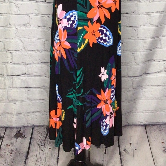 Old Navy Black Floral Sleeveless Swing Dress Medium - Picture 12 of 15